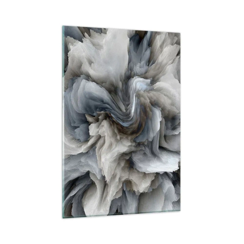 Glastavla - Bild på glas - Sten och blomma - 80x120 cm
