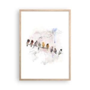 Affisch i ram av ljusek - Bevingat möte - 50x70 cm