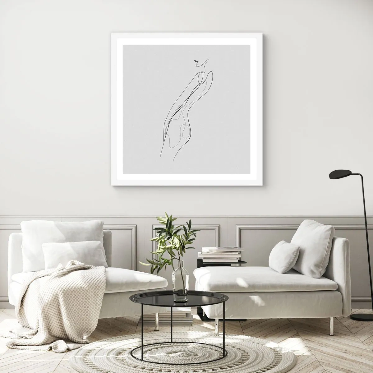 Affisch i vit ram - Bara en utfästelse - 40x40 cm