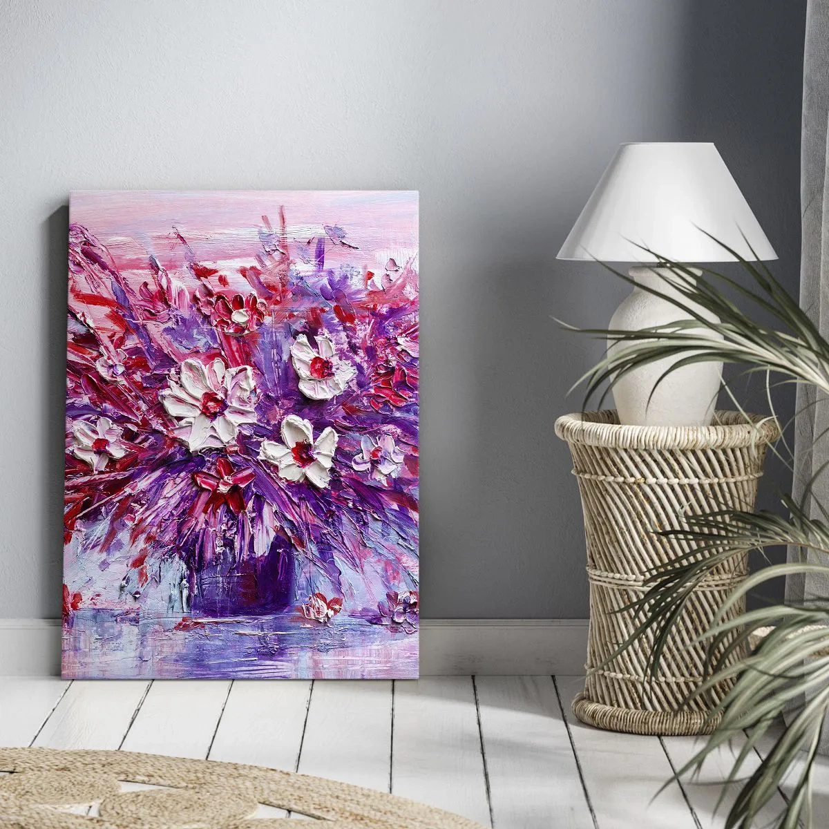 Canvastavla - Bild på duk - Oskuld och passion  - 55x100 cm