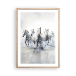 Affisch i ram av ljusek - Vit magi - 50x70 cm