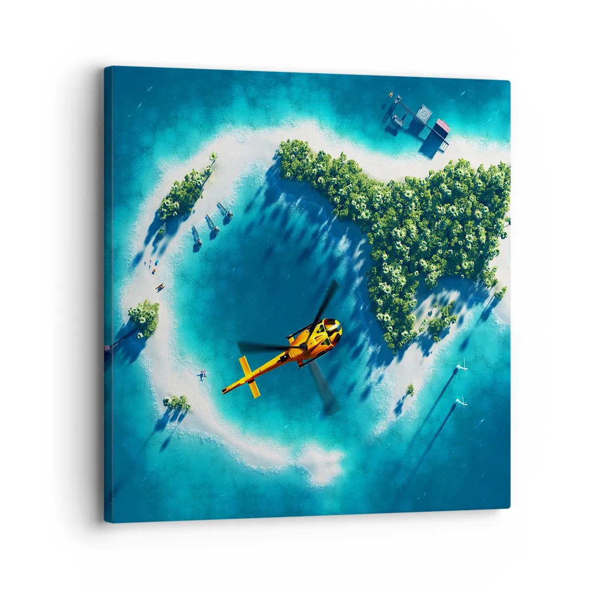 Canvastavla - Bild på duk - Köp dig en ö - 30x30 cm