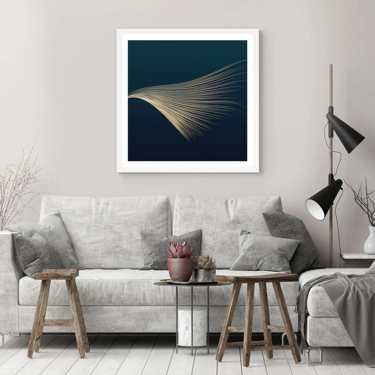 Affisch i vit ram - Som en ängels hårstrå - 30x30 cm