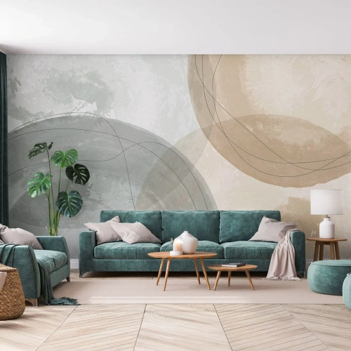 Fototapet Premium Sand - Världars samspel - Abstraktion, Bit, distrikt - 200x140 cm