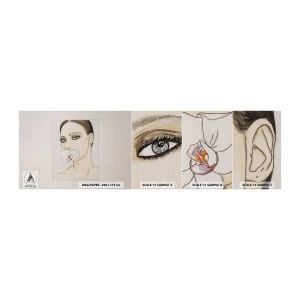 Provbit av självhäftande fototapet Deluxe Sticker - Elegansens och skönhetens symbol - Abstraktion, Bit, Kvinna - 100x30 cm