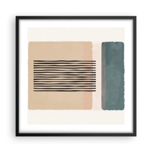 Affisch i svart ram - Allt väl - 50x50 cm