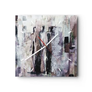 Väggklocka - Klocka på glas - De mystiska tre - 40x40 cm