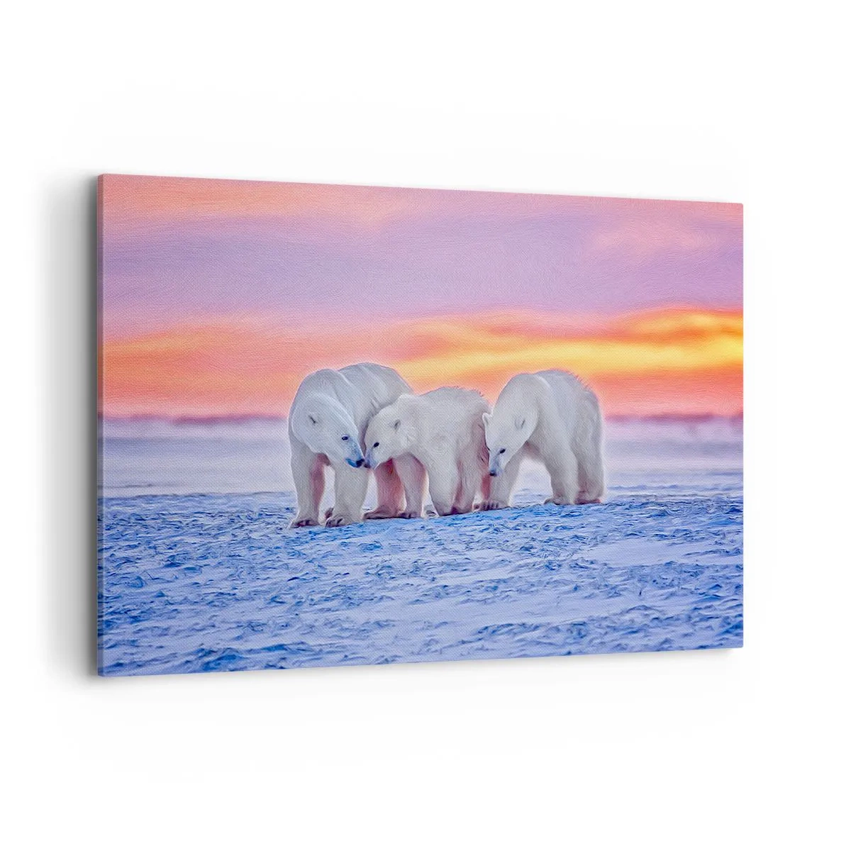 Canvastavla - Bild på duk - Det räcker med familjevärme - 100x70 cm
