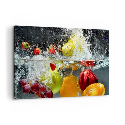 Canvastavla - Bild på duk - Uppfriskande frukt - 100x70 cm