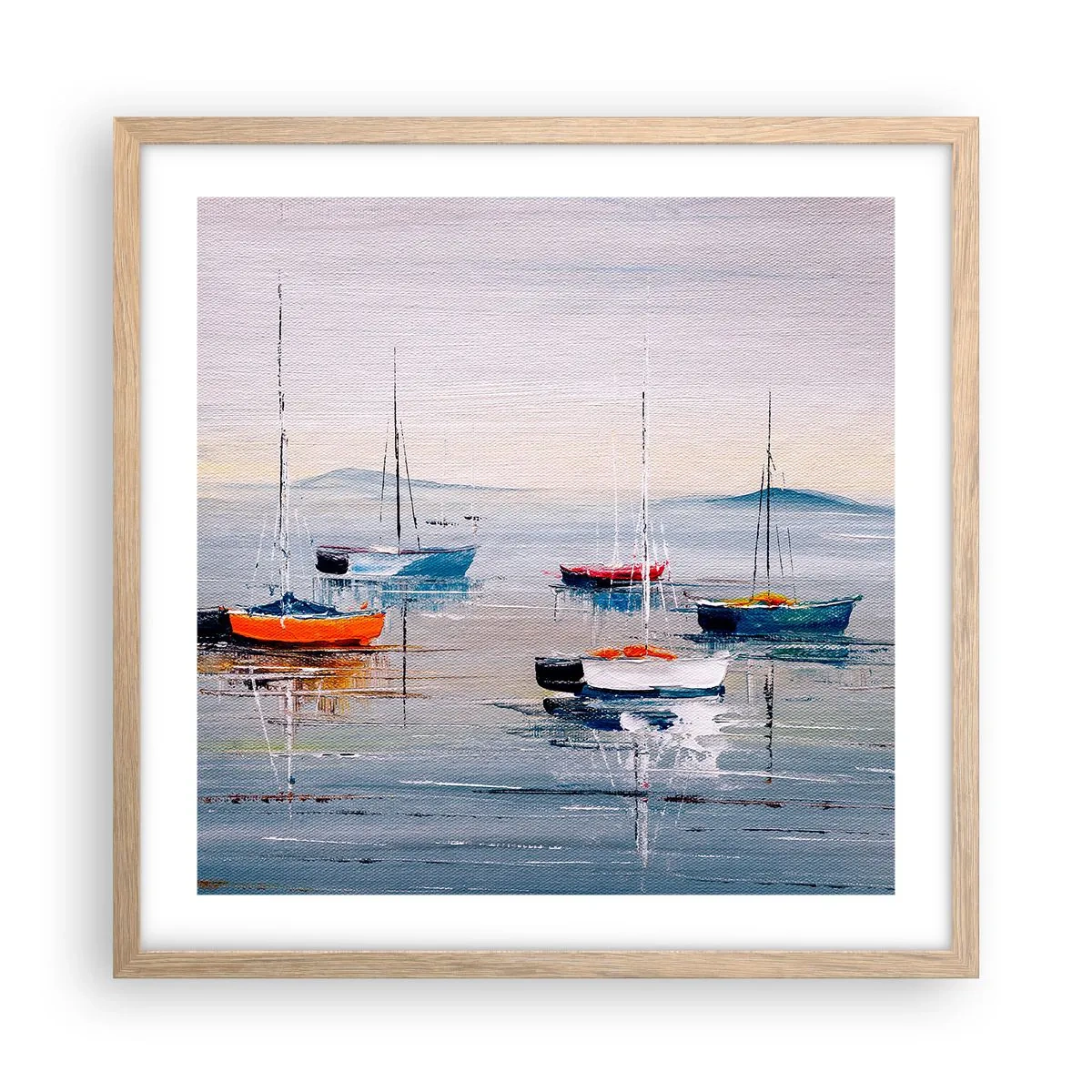 Affisch i ram av ljusek - En välförtjänt vila - 50x50 cm