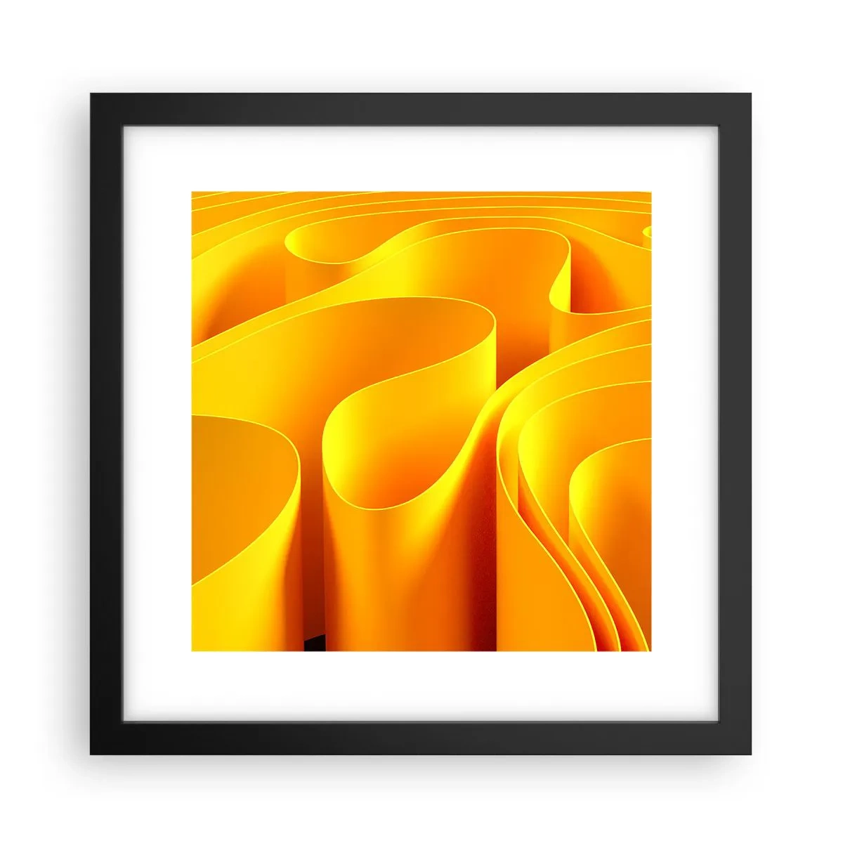 Affisch i svart ram - Som solens vågor - 30x30 cm