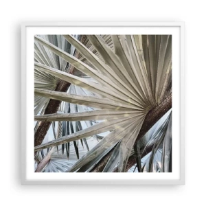 Affisch i vit ram - Solfjädrarna i tropikerna - 60x60 cm