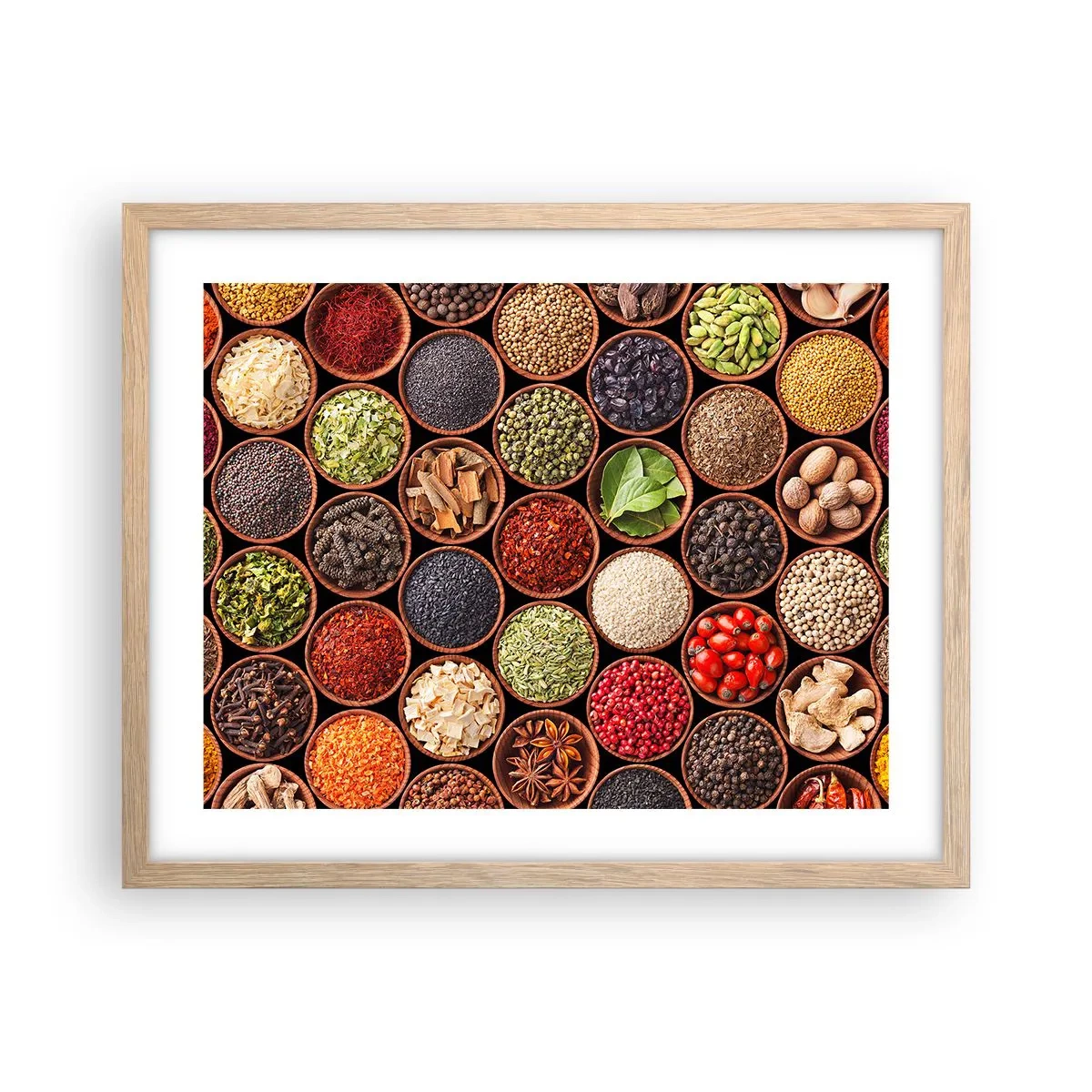 Affisch i ram av ljusek - Världens alla smaker - 50x40 cm
