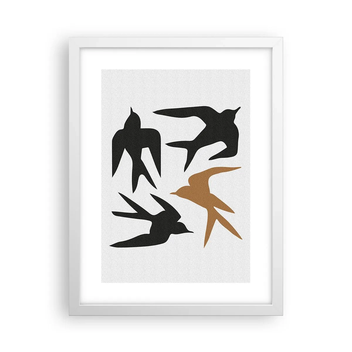 Affisch i vit ram - Svalornas lek - 30x40 cm