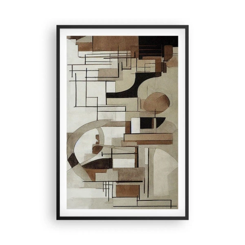 Affisch i svart ram - Stadsbild 2.0 - 61x91 cm