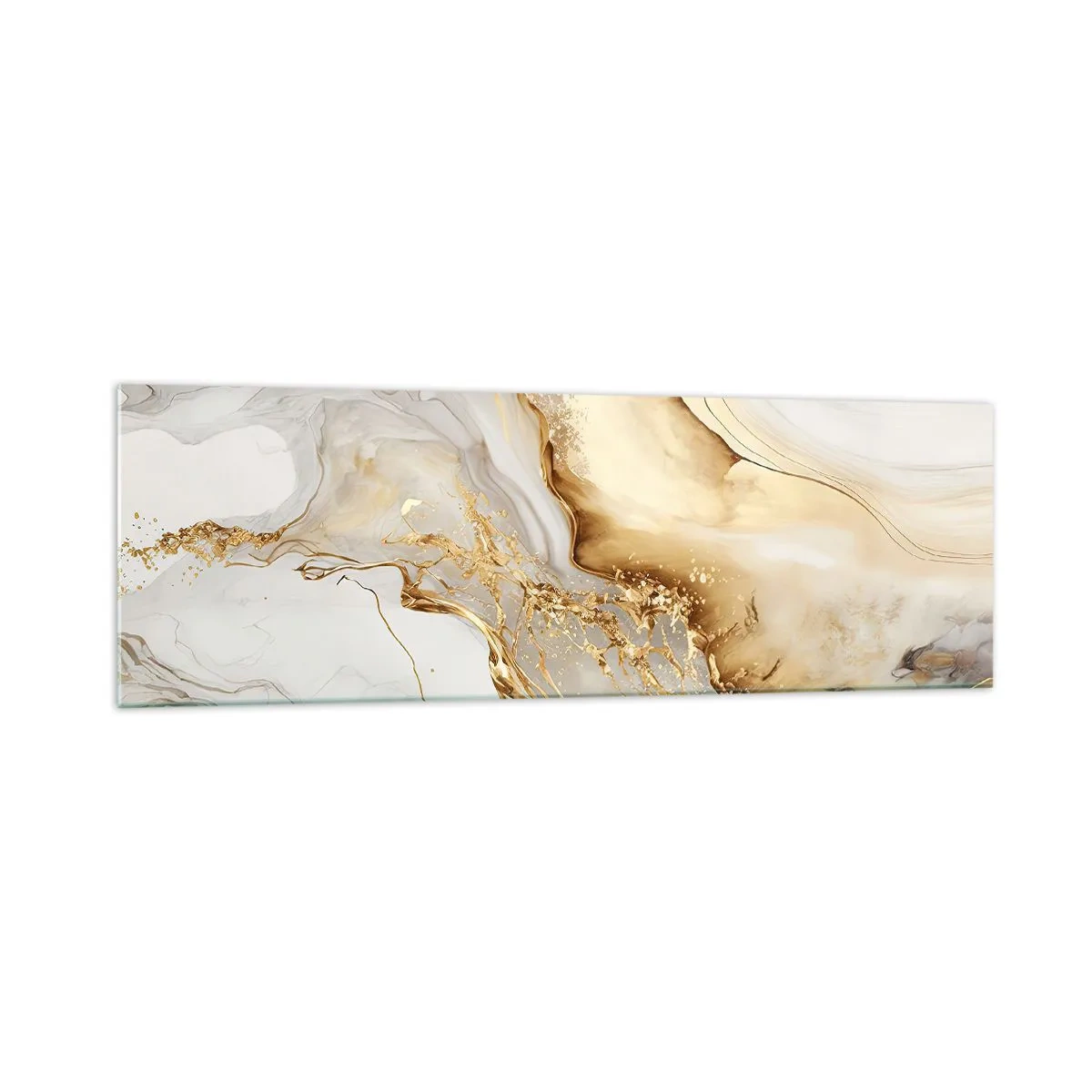 Glastavla - Bild på glas - Abstraktion: skönhet och godhet - 160x50 cm