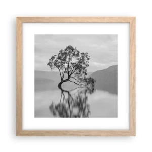 Affisch i ram av ljusek - Det finns ett land - 30x30 cm