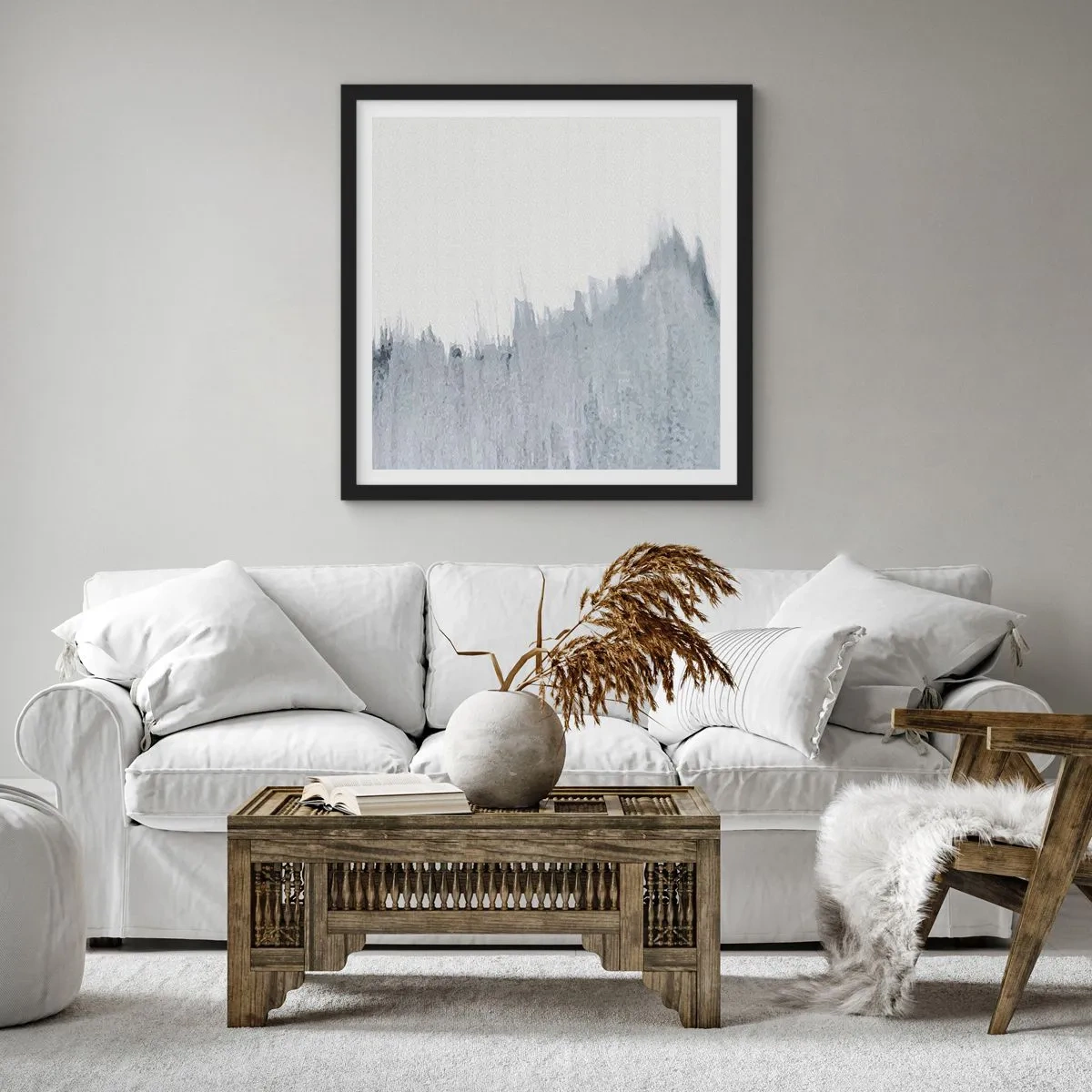 Affisch i svart ram - Mystisk skiva - 40x40 cm