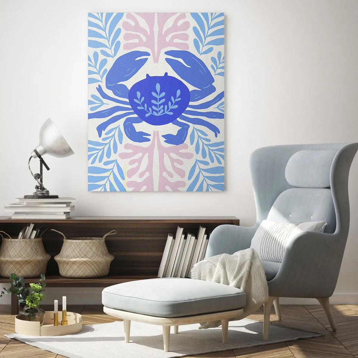 Glastavla - Bild på glas - Som en havsblomma - 50x70 cm