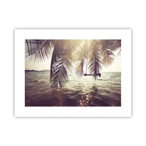 Affisch - Gunga i molnen hur mycket du vill - 40x30 cm