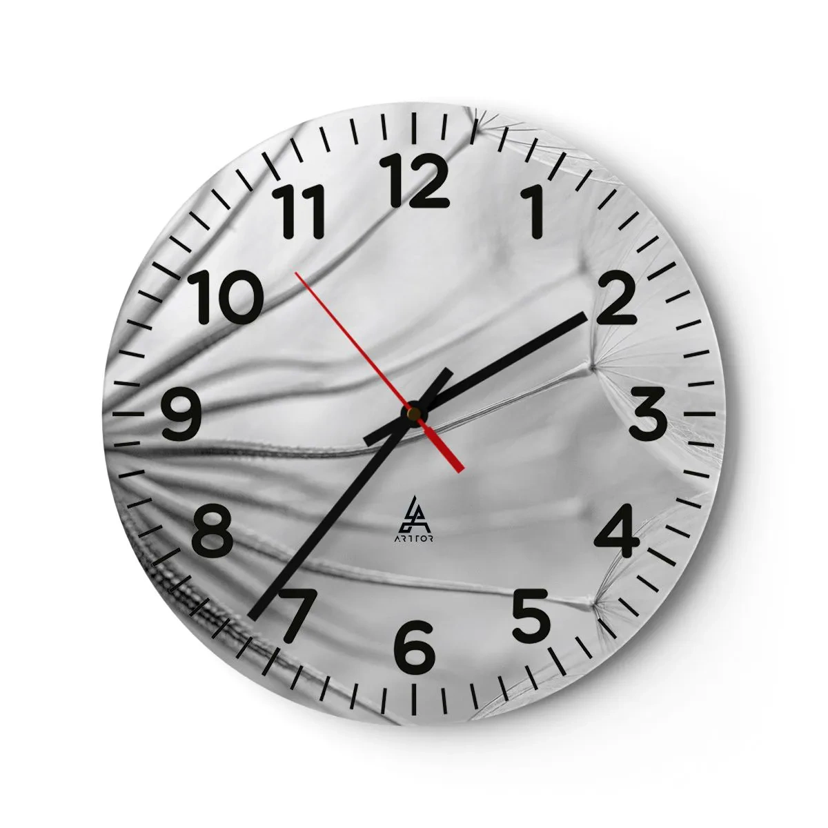 Väggklocka - Klocka på glas - Blåsande, flygande drakar - 30x30 cm