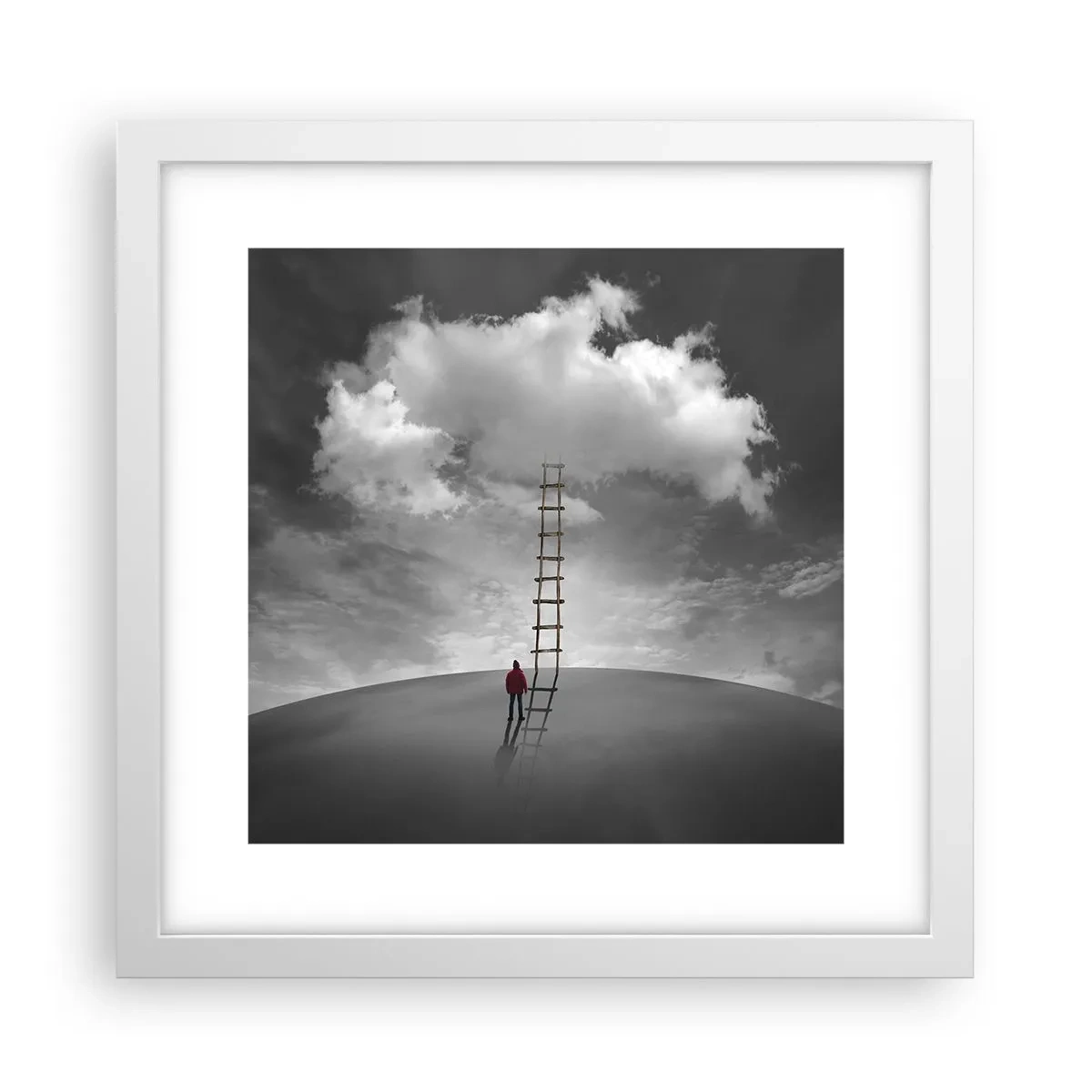 Affisch i vit ram - Allt är möjligt - 30x30 cm