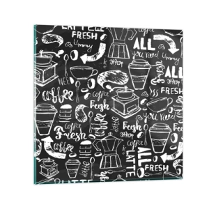 Glastavla - Bild på glas - All you need is… - 40x40 cm
