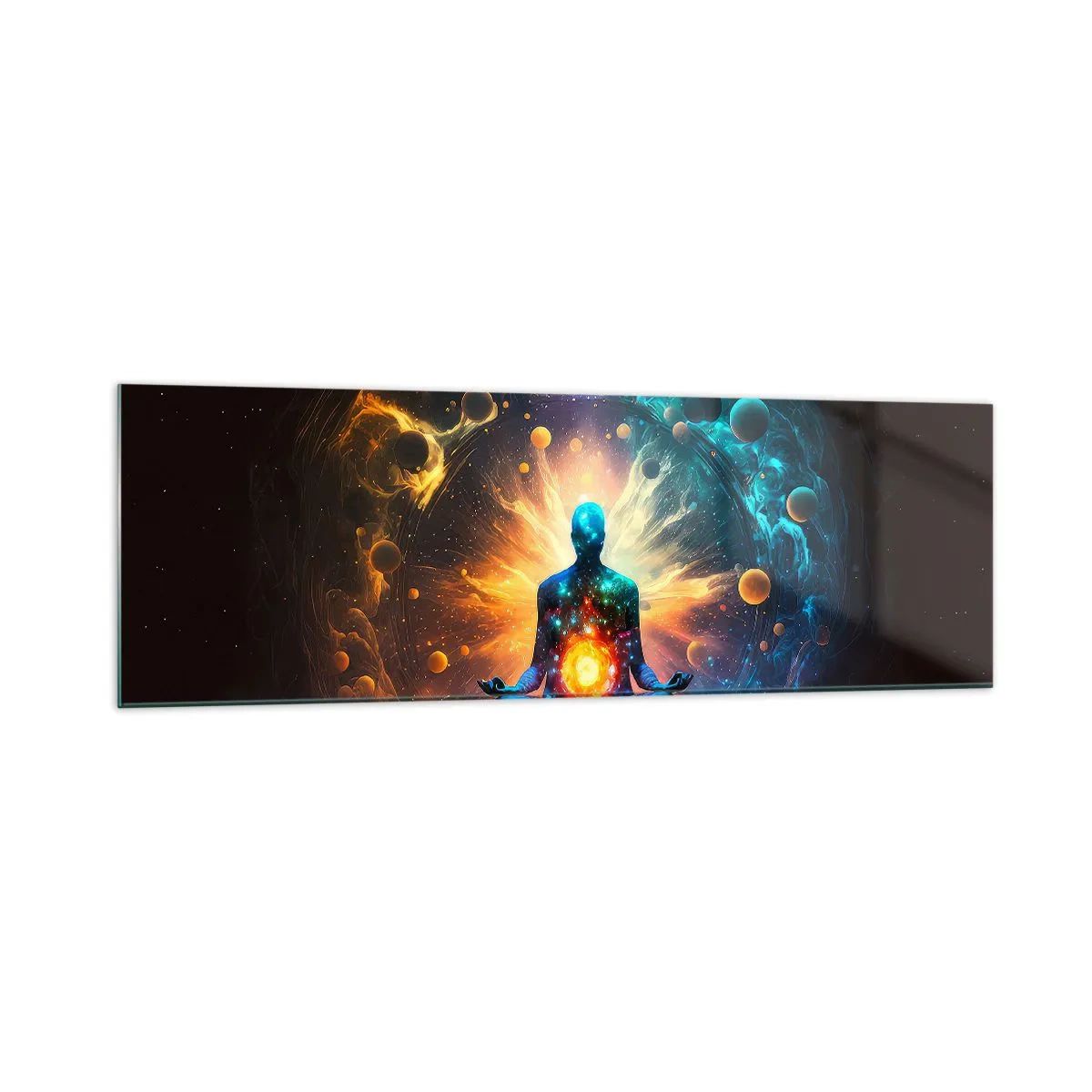 Glastavla - Bild på glas - Kosmisk stillhet - 160x50 cm