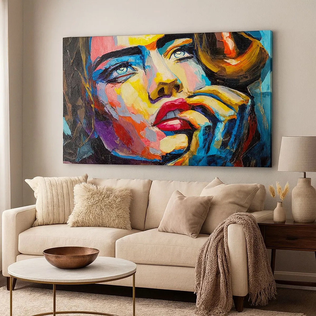 Canvastavla - Bild på duk - Drömmar seglar i himlen som fåglar - 100x40 cm