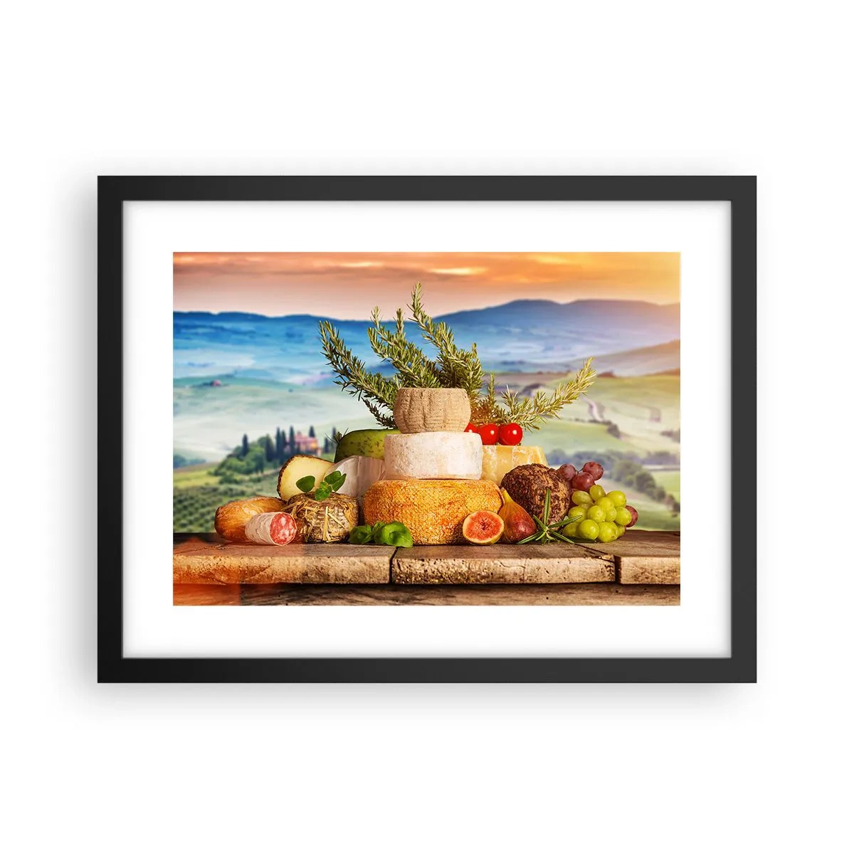 Affisch i svart ram - Italiensk livsglädje - 40x30 cm