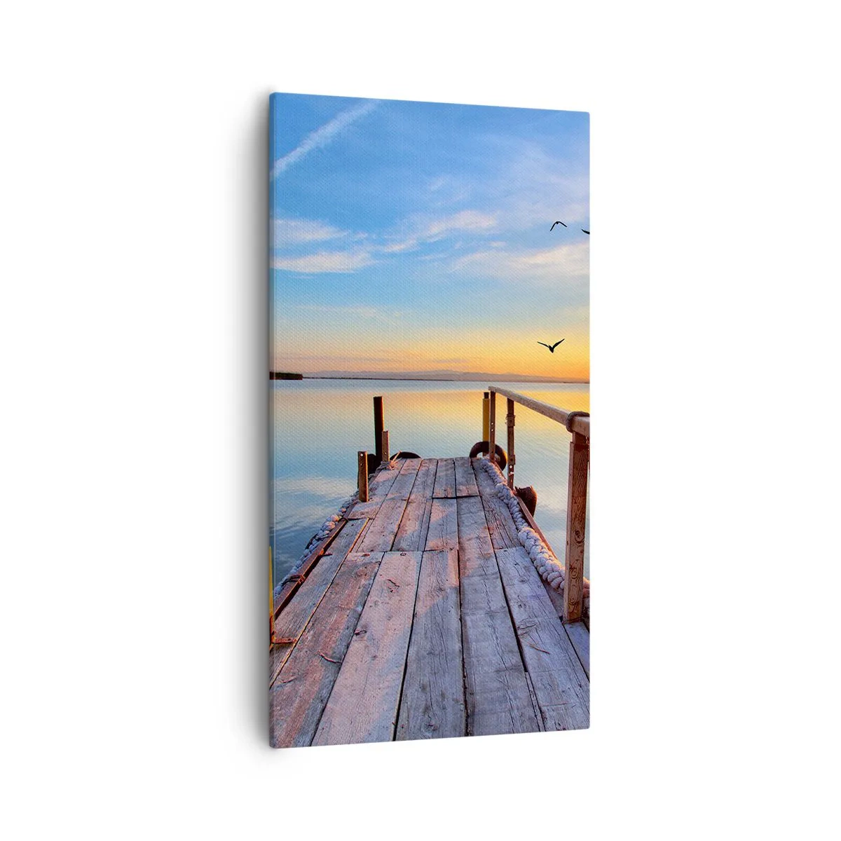 Canvastavla - Bild på duk - Gå mot solen - 55x100 cm
