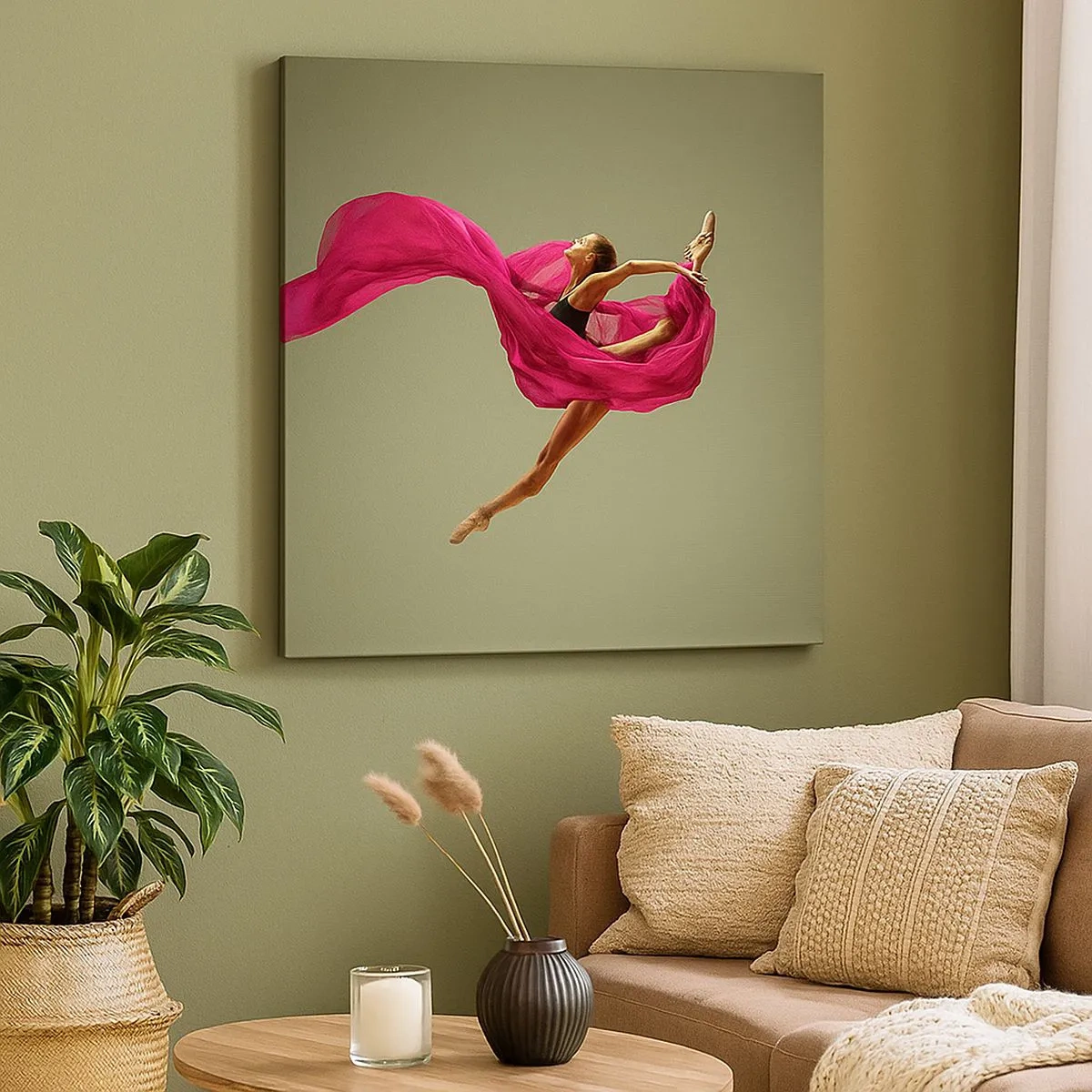 Canvastavla - Bild på duk - Dansande låga - 30x30 cm