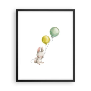 Affisch i svart ram - Jag flyger med! - 40x50 cm