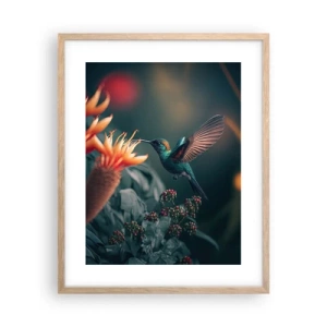 Affisch i ram av ljusek - Ett verkligt färgglatt liv - 40x50 cm