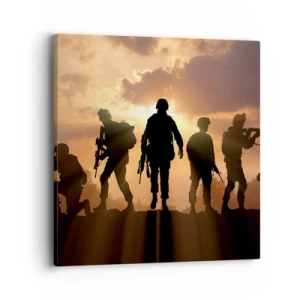 Canvastavla - Bild på duk - Brothers in arms - 40x40 cm