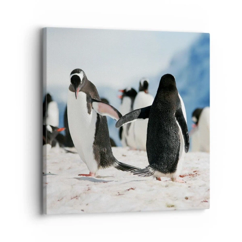 Canvastavla - Bild på duk - Dans på snön - 30x30 cm