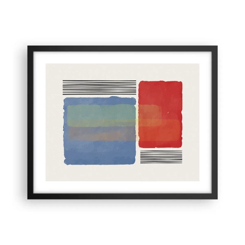 Affisch i svart ram - Geometrins anda - 50x40 cm