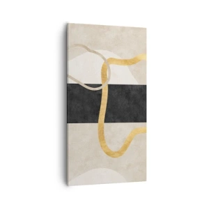 Canvastavla - Bild på duk - Slingrande former - 55x100 cm