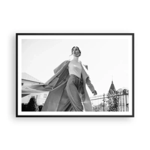 Affisch i svart ram - Följer du med mig? - 100x70 cm