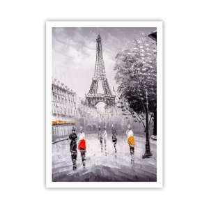 Affisch - Promenad i Paris - 70x100 cm