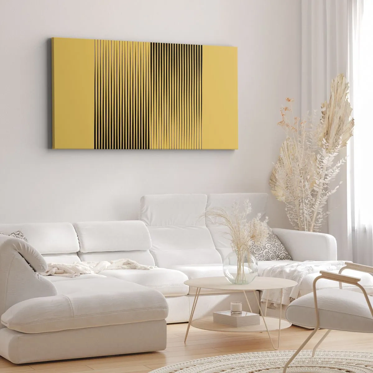 Canvastavla - Bild på duk - Motsatsernas kvadrat - 100x40 cm