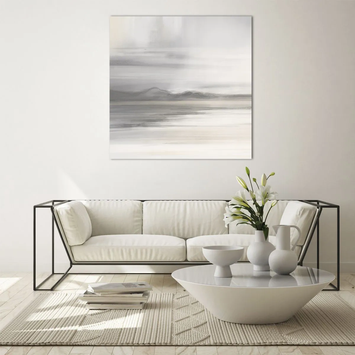 Glastavla - Bild på glas - En eftertänksam bakgrund - 60x60 cm