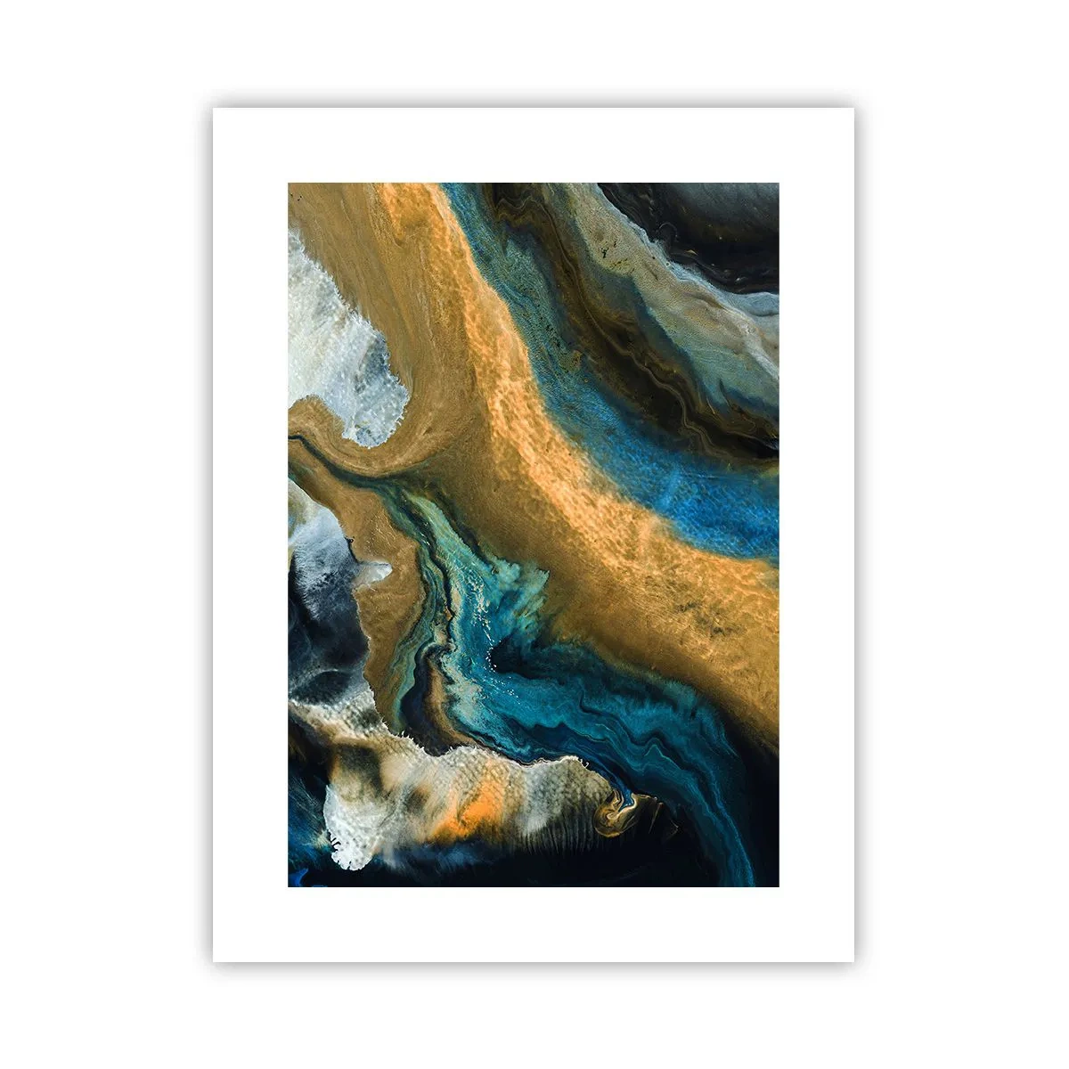 Affisch - Blå – gul – ömsesidiga influenser - 30x40 cm