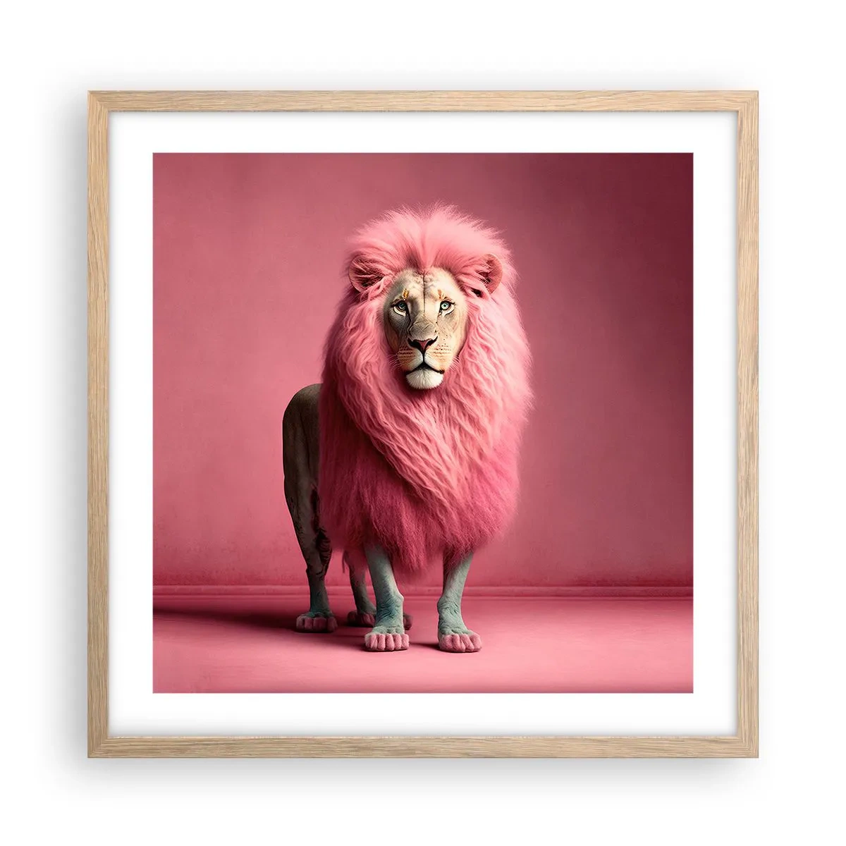 Affisch i ram av ljusek - Och du är inte längre rädd - 50x50 cm