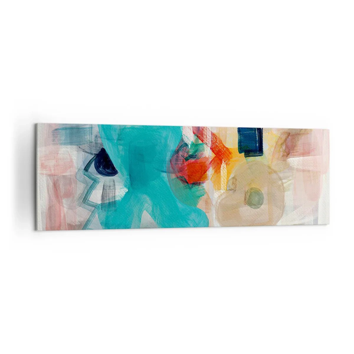 Canvastavla - Bild på duk - Ett färgglatt spel - 160x50 cm