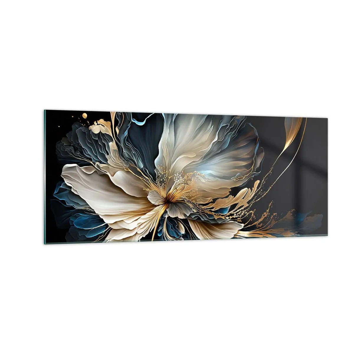 Glastavla - Bild på glas - Sagolik ormbunksblomma - 100x40 cm