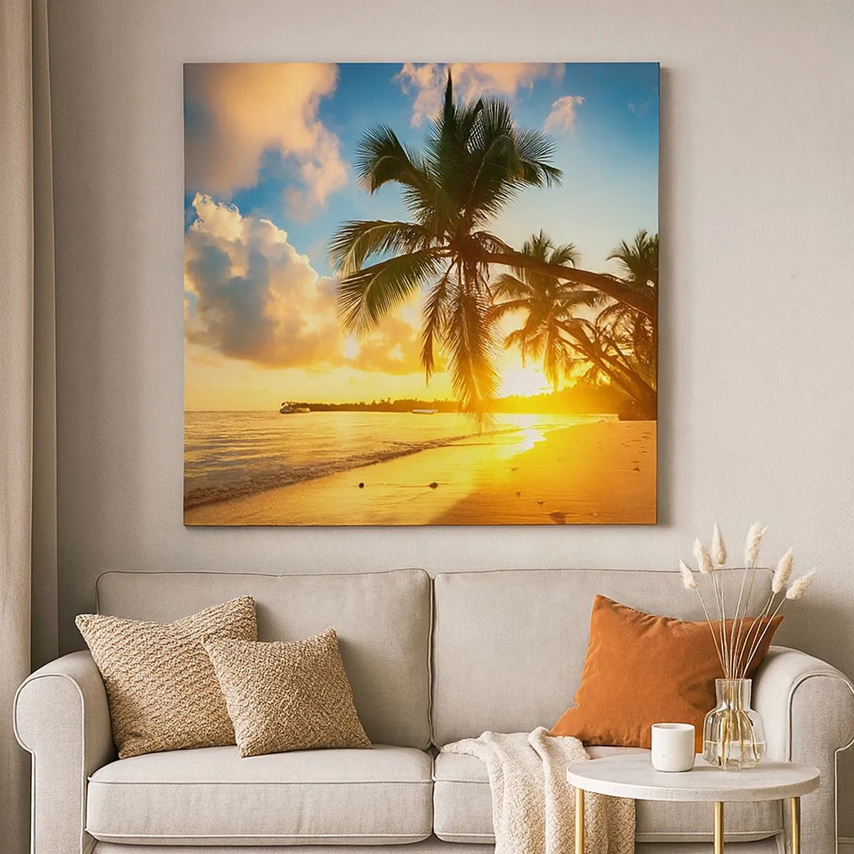 Canvastavla - Bild på duk - Karibisk dröm - 30x30 cm