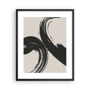 Affisch i svart ram - Svepande och cirkulärt - 40x50 cm
