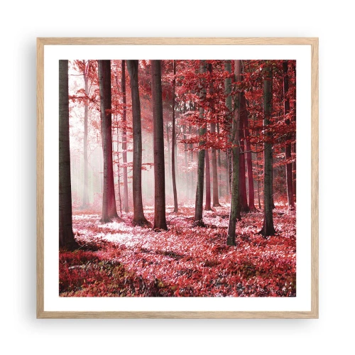 Affisch i ram av ljusek - Röd är lika vacker - 60x60 cm