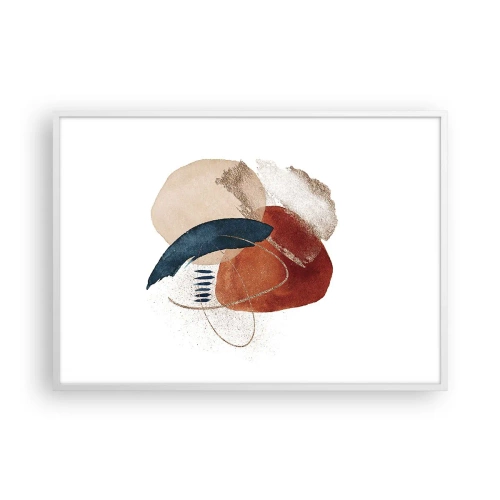 Affisch i vit ram - Oval komposition - 100x70 cm